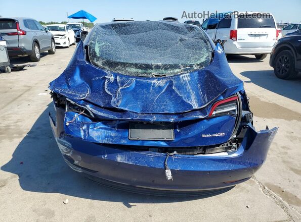 5YJ3E1EBXKF437121 2019 TESLA MODEL Blue Հետևի տեսք