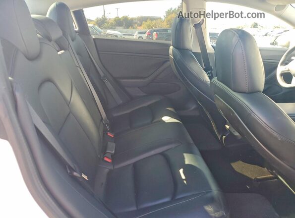 5YJ3E1EBXLF637580 2020 TESLA MODEL White უკანა სავარძლების ხედი