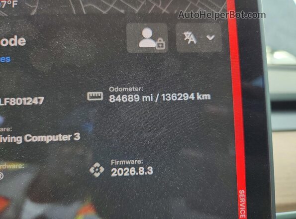 5YJ3E1EBXLF801247 2020 TESLA OTHER Серый Вид щитка приборов