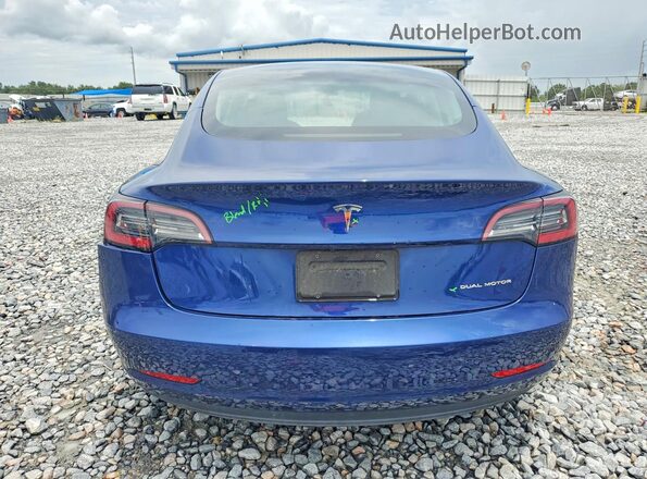 5YJ3E1EBXMF869193 2021 TESLA MODEL Blue Vista trasera