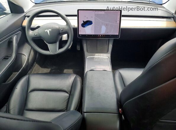 5YJ3E1EBXMF869193 2021 TESLA MODEL Blue Vista del salpicadero