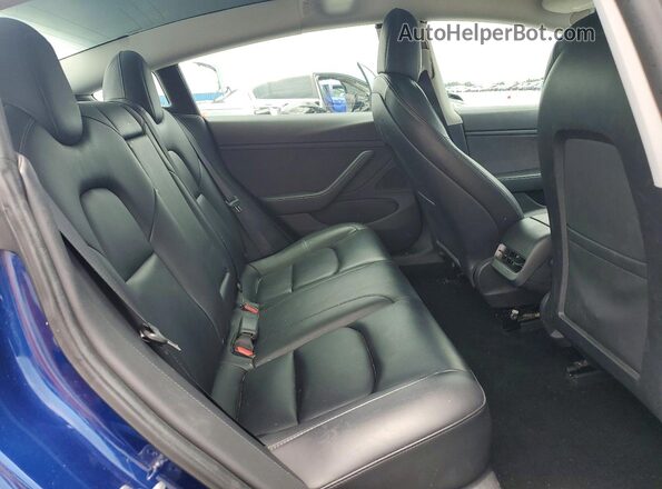 5YJ3E1EBXMF869193 2021 TESLA MODEL Blue Vista de los asientos traseros