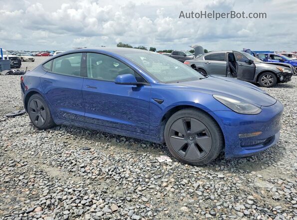 5YJ3E1EBXMF869193 2021 TESLA MODEL Blue Delantero derecho