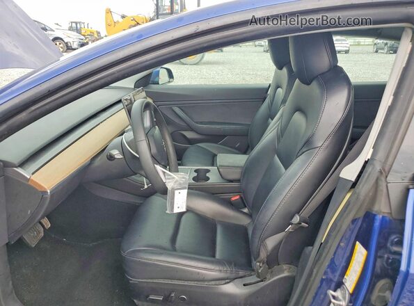 5YJ3E1EBXMF869193 2021 TESLA MODEL Blue Vista interior delantera