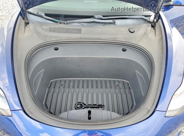 5YJ3E1EBXMF869193 2021 TESLA MODEL Blue Vista interior trasera