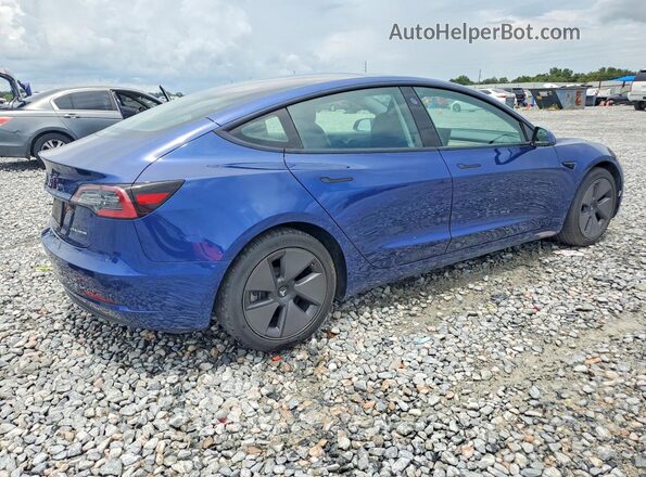 5YJ3E1EBXMF869193 2021 TESLA MODEL Blue Trasero derecho