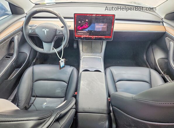 5YJ3E1EBXNF103353 2022 TESLA MODEL Charcoal წინა პანელის ხედი