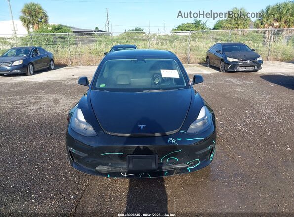 5YJ3E1EBXNF131413 2022 TESLA MODEL 3 Black წინა პანელის ხედი