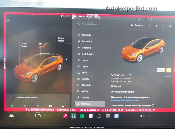 5YJ3E1EBXNF131413 2022 TESLA MODEL 3 Black უკანა სავარძლების ხედი