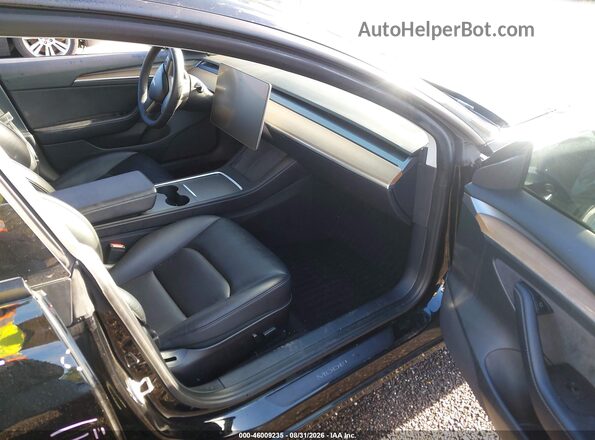 5YJ3E1EBXNF131413 2022 TESLA MODEL 3 Black წინა სალონის ხედი