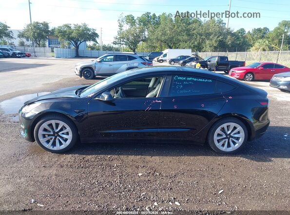 5YJ3E1EBXNF131413 2022 TESLA MODEL 3 Black უკანა სალონის ხედი