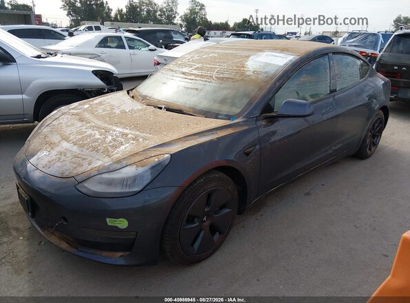 5YJ3E1EBXNF178179 2022 TESLA MODEL 3 Серый Передняя левая четверть