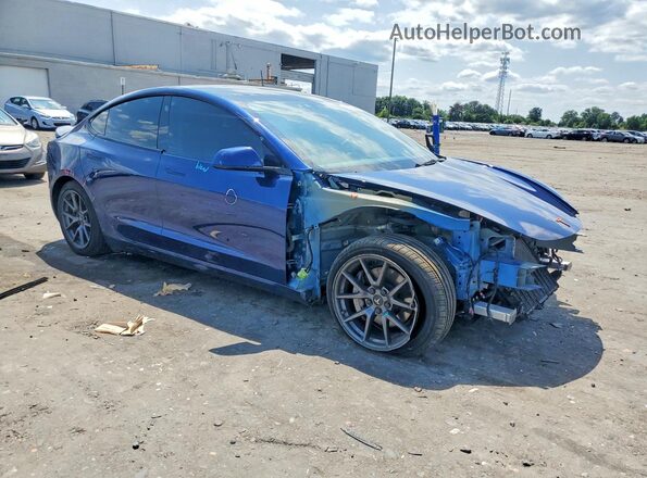 5YJ3E1EBXNF246691 2022 TESLA MODEL Blue Առջևի աջ