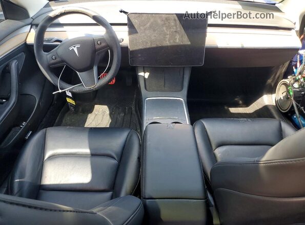 5YJ3E1EBXNF246691 2022 TESLA MODEL Blue Առջևի վահանակի տեսք