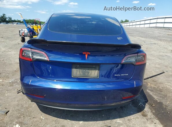 5YJ3E1EBXNF246691 2022 TESLA MODEL Blue Հետևի տեսք