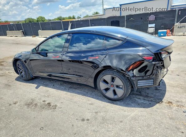 5YJ3E1EBXNF273163 2022 TESLA MODEL Black Tył lewy