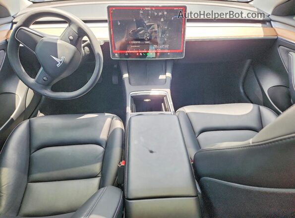 5YJ3E1EBXNF273163 2022 TESLA MODEL Black Widok deski rozdzielczej