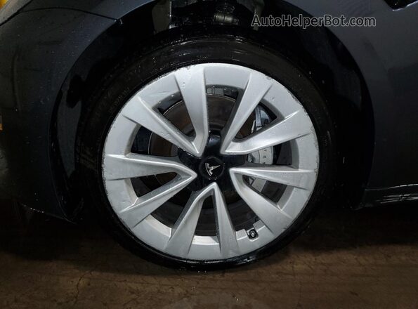5YJ3E1EBXNF288097 2022 TESLA MODEL Gray VIN sticker view