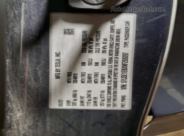 5YJ3E1EBXNF288097 2022 TESLA MODEL Gray Engine compartment view