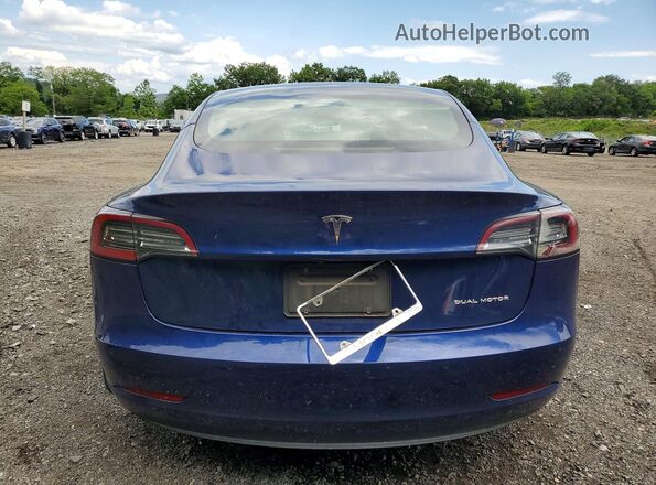 5YJ3E1EBXNF334995 2022 TESLA MODEL Blue Вид ззаду