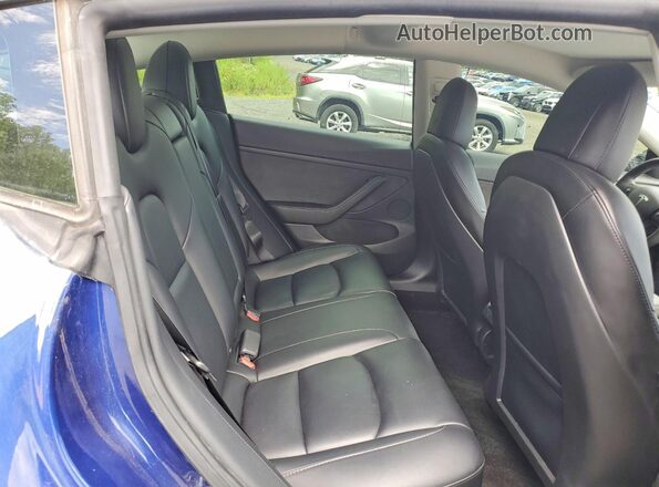 5YJ3E1EBXNF334995 2022 TESLA MODEL Blue Вид задніх сидінь