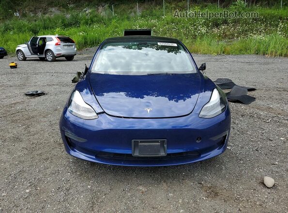 5YJ3E1EBXNF334995 2022 TESLA MODEL Blue Вид спереду
