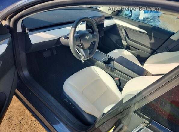 5YJ3E1EBXPF660900 2023 TESLA MODEL Gray წინა პანელის ხედი