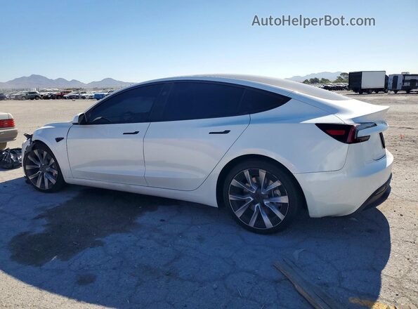 5YJ3E1EBXRF730432 2024 TESLA MODEL Белый Задняя левая четверть