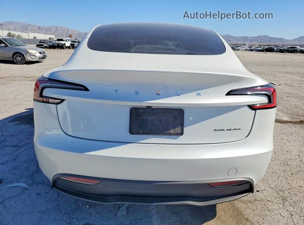 5YJ3E1EBXRF730432 2024 TESLA MODEL Белый Вид сзади