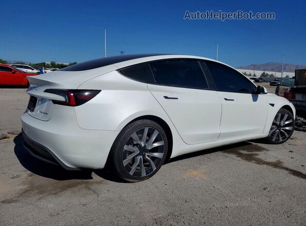 5YJ3E1EBXRF730432 2024 TESLA MODEL Белый Задняя правая четверть