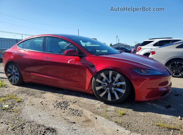 5YJ3E1EBXSF907468 2025 TESLA MODEL Red Przód prawy