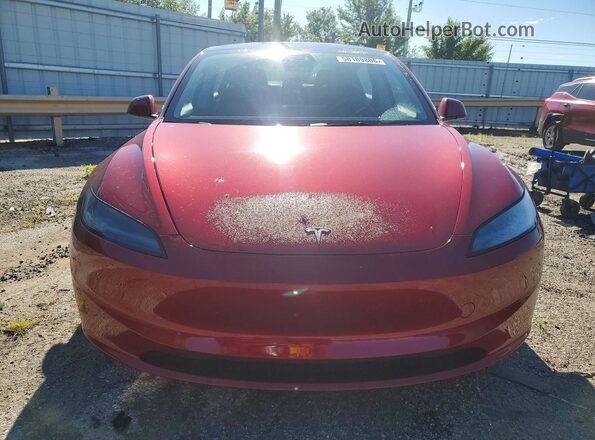 5YJ3E1EBXSF907468 2025 TESLA MODEL Red Widok z przodu