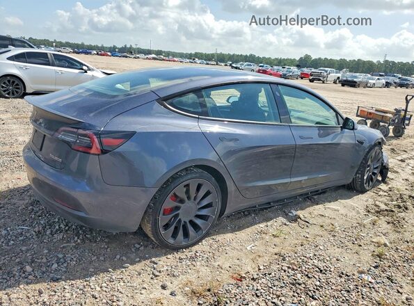 5YJ3E1EC0MF094833 2021 TESLA MODEL Серый Задняя правая четверть