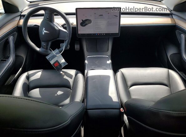 5YJ3E1EC0MF094833 2021 TESLA MODEL Серый Вид панели приборов