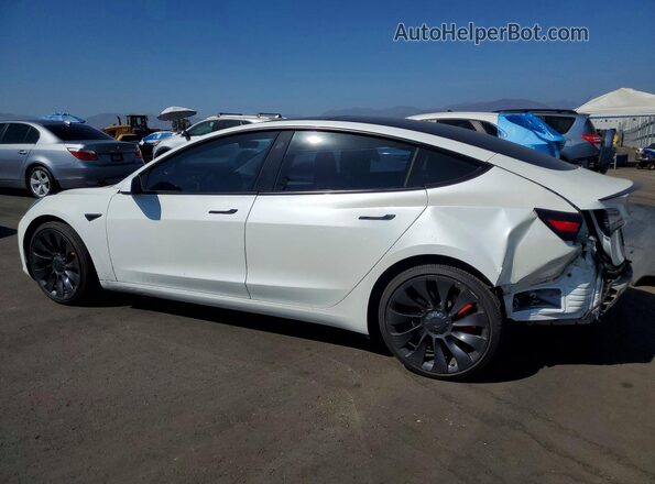 5YJ3E1EC1NF209313 2022 TESLA MODEL White Trasero izquierdo