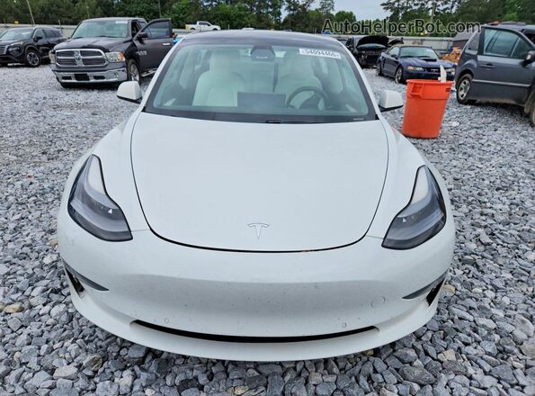 5YJ3E1EC2MF020233 2021 TESLA MODEL White Вид спереду
