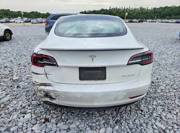 5YJ3E1EC2MF020233 2021 TESLA MODEL White Вид ззаду