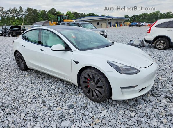 5YJ3E1EC2MF020233 2021 TESLA MODEL White Передня права чверть
