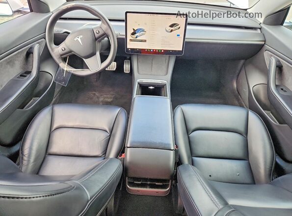 5YJ3E1EC2MF926480 2021 TESLA MODEL Белый Вид панели приборов