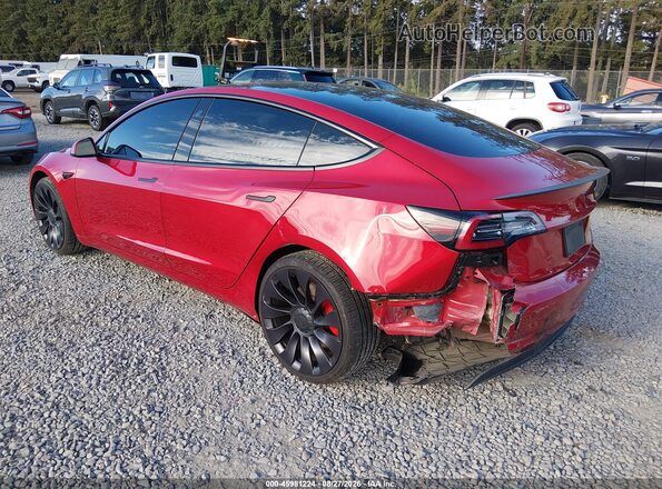 5YJ3E1EC3MF071241 2021 TESLA MODEL 3 Red Tył lewy