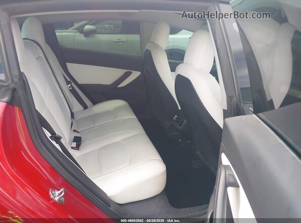 5YJ3E1EC3MF925662 2021 TESLA MODEL 3 Red Vista de la etiqueta del VIN