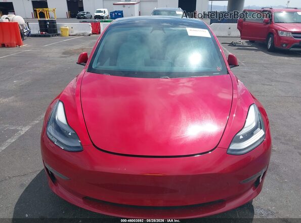 5YJ3E1EC3MF925662 2021 TESLA MODEL 3 Red Vista interior trasera