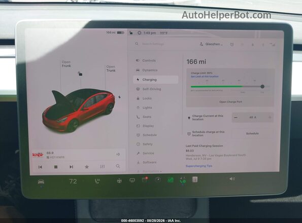 5YJ3E1EC3MF925662 2021 TESLA MODEL 3 Red 