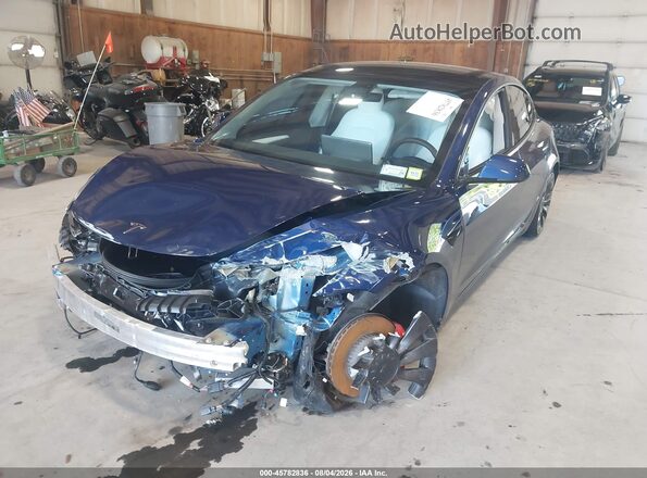 5YJ3E1EC3NF176895 2022 TESLA MODEL 3 Dark Blue Вид спереду