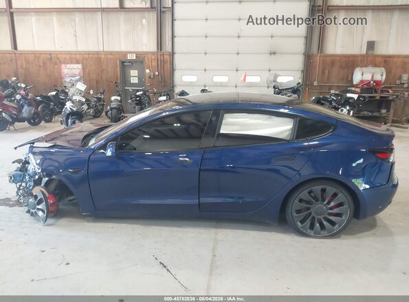 5YJ3E1EC3NF176895 2022 TESLA MODEL 3 Dark Blue Вид задньої частини салону