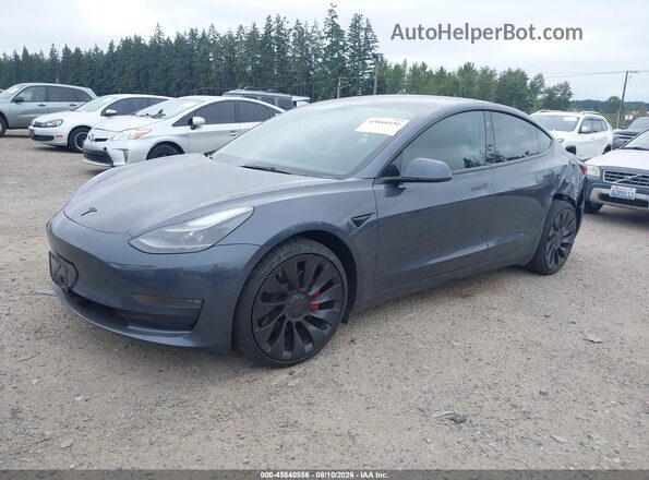 5YJ3E1EC3PF476763 2023 TESLA MODEL 3 Серый Передняя левая четверть