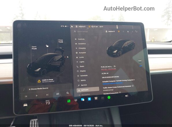 5YJ3E1EC3PF476763 2023 TESLA MODEL 3 Серый 
