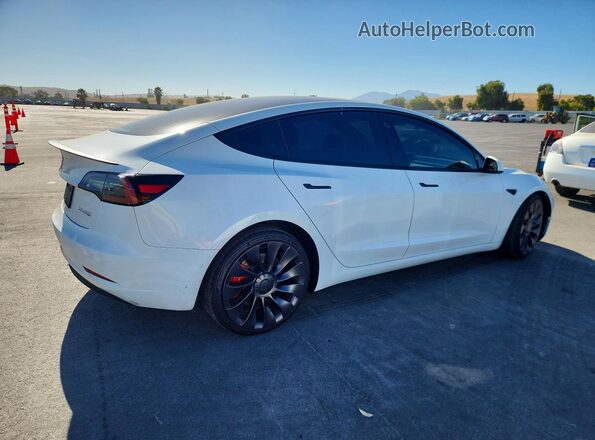 5YJ3E1EC4MF876245 2021 TESLA MODEL White უკანა მარჯვენა