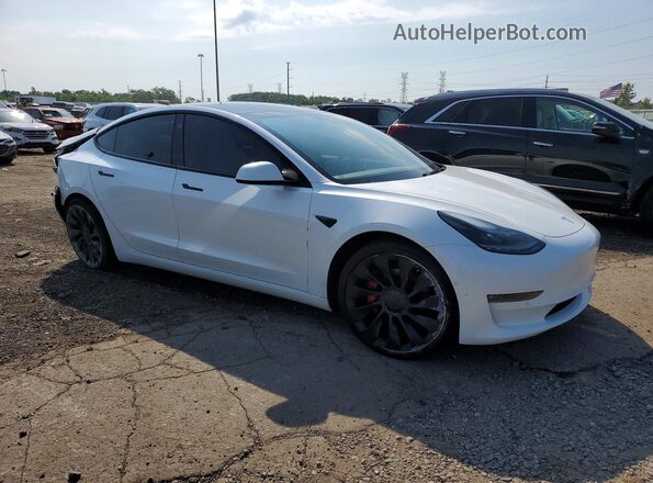 5YJ3E1EC4NF297693 2022 TESLA MODEL White წინა მარჯვენა