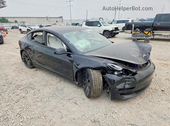 5YJ3E1EC4NF346715 2022 TESLA MODEL Black Delantero derecho